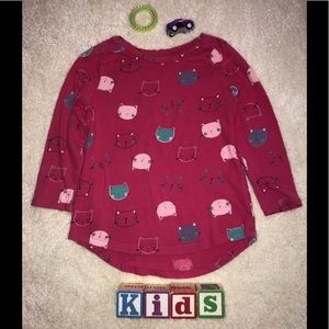 Baby Gap Factory Pink with Kittens Playtime Top 3T